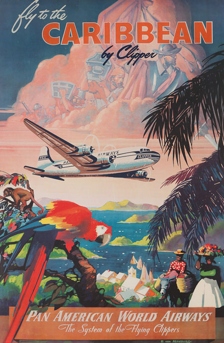 Vintage posters of American airline companies - aviatstudios.com
