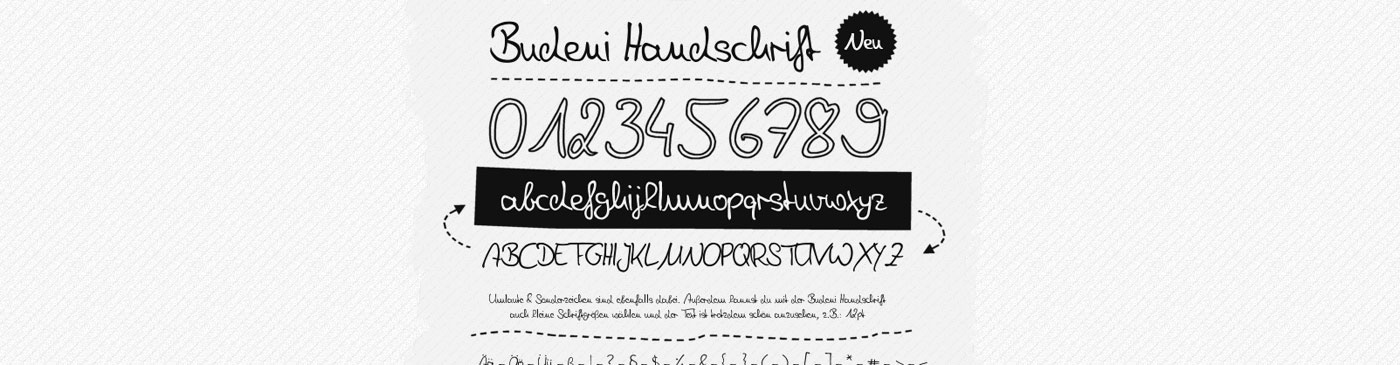 free hand lettered typeface